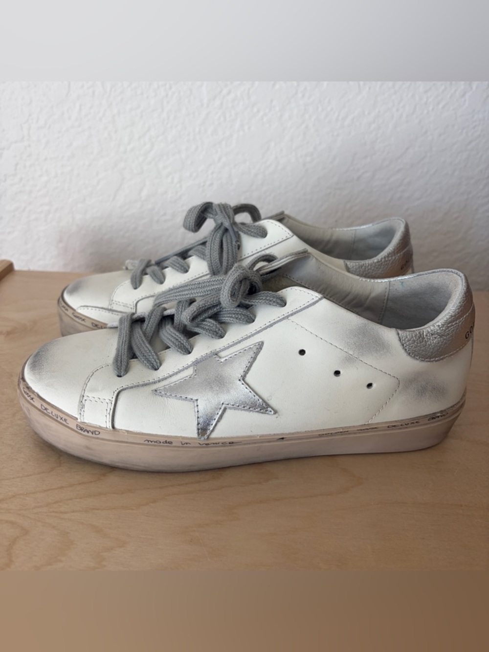 Golden Goose Hi Star platform sneakers silver star - Picture 7 of 17